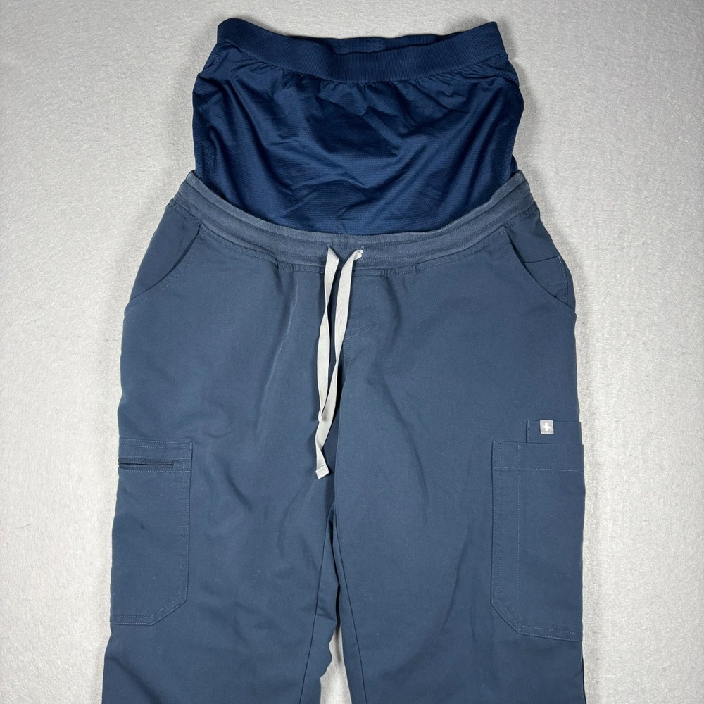 FIGS Technical Collection Yola Maternity Scrub Pants Navy Blue Size M Medium